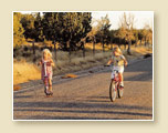 Kids taking an afternoon ride